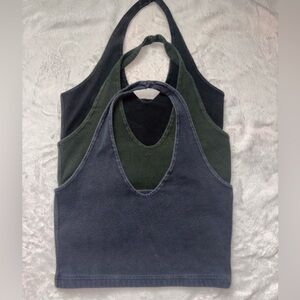 Set of Three Brandy Melville Halter Crop Tops